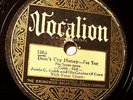 Race Vocalion 1263 Junie Cobb Grains Of Corn-Shake That Jelly Roll-Chicago 1929