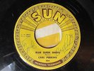 Vintage CARL PERKINS SIGNED SUN RECORD #234 MEMPHIS BLUE SUEDE SHOES 45 rpm