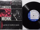 Thelonious Monk Genius of Modern Music Vol. 1 Blue Note 5002 Original 10