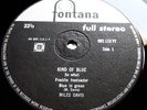 MILES DAVIS Kind Of Blue 1960 UK FONTANA 1st *STEREO* -  - SUPERB SOUND