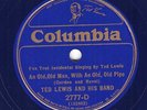 21e. Ted Lewis Band - Old Man With a Pipe & In a Garden - Col. Royal Blue 2777-D