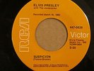 Elvis Presley-Suspicion/Kiss Me Quick RARE Orange Label RCA 45 NEAR MINT