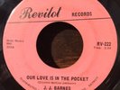 JJ BARNES northern soul 45 Our Love Is In The Pocket   Revilot