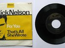 Rick Nelson(Ricky Nelson) For You / That`s All She Wrote_ Brunswick 12 275