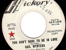 NORTHERN SOUL - GAIL WYNTERS - YOU DON'T HAVE TO BE IN LOVE - Hickory 45 - HEAR