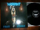 MINT- WARRANT First Strike  NOISE Rec. German Speed LP VINYL ´85 1st press