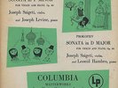 Joseph Szigeti Leonid Hambro Levine Prokofiev VG+/EX Columbia Blue Label ML-4257