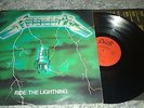 METALLICA ride the lightning LP 1984 bernett GREEN cover FRENCH PRESS red label