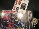 iron maiden the number of the beast vinyl french press with patch