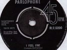 THE BEATLES-2 RARE 1960s IRISH PRESSED 45s-I FEEL FINE+HEY JUDE-LENNON-McCARTNEY