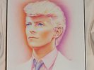 Rare David Bowie Picture On Wood Dated 1984 Not Canvas As New Never Been Hung