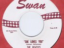 Beatles 45 She Loves You 1963 NM Billboard #1 White Label Swan 4152 Maroon Print