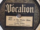 CHARLEY JORDAN VOCALION 1645 BLUES 78 RPM RECORD V+/E-