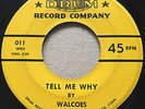 R&B DOO WOP Walcoes TELL ME WHY / MOONLIGHT ROCK Drum 45 rare rocker