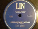 Lin 78 RPM Buck Griffin 1005 Meadowlark Boogie V++ Rockabilly