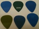 U2 -rare used stage pick's x 6  ..pop mart ..elevation  .bono .edge ..