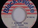 LARRY MARSHALL: I Admire You / King Tubby JA Regge Black & White 45 Rare NM-