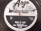 MONOTONES on ARGO 5290 Book Of Love / You Never Loved Me Rare Doo-Wop 78 1958 V