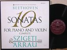 Vanguard VRS 1109/12 BEETHOVEN 10 VIOLIN SONATAS Szigeti Arrau 4LP NM