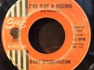 BABY WASHINGTON northern soul r&b 45 I've Got A Feeling / Hush Heart   Sue