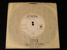 Styx-The Best Of Times- 1981 MONO/STEREO Test Pressing 45 w/Stamped Sleeve