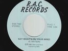 Modern Soul 45 - D. Watson - Say What's On Your Mind - R.A.C. - VG++ mp3