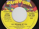 70s Soul Funk 45 - Leroy Hutson - All Because Of You - Curtom - mp3 - promo