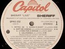 SHERIFF Sheriff Live LP NM PROMO Capitol SPRO 232 Canada Frozen Ghost VPI Clean
