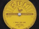 Johnny Cash 78rpm Sun Records 241 I Walk The Line/Get Rhythm