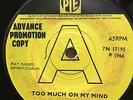 Gates Of Eden - Too Much On My Mind PYE 7N 17195 Ray Davies Promo EX
