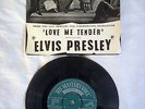 ELVIS PRESLEY, LOVE ME TENDER, E.P,1957, ALL PLAYS GREAT, VERY GOOD CONDITION