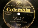NEW ORLEANS WANDERERS Papa Dip/Too Tight COLUMBIA 735-D V+/E-V+ 78RPM HEAR