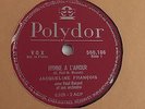 Jacqueline Francois – 78rpm 10-inch single – Polydor #560.186