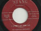 NORTHERN SWEET SOUL-STANG RECORDS-THE FABULOUS MUSTANGS-I WON'T LET YOU GO-45
