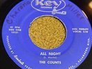 45 RPM The Counts KEY All Night  MICHIGAN GARAGE