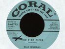BILLY WILLIAMS The Pied Piper on Coral Promo R&B Popcorn 45 Hear