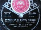 78 rpm 2 record M  French Issue ALEXANDER BRAILOWSKY - CHOPIN SONATA, OP 35