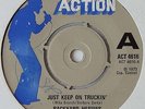 BACKYARD HEAVIES Just Keep On Trucking ORIG UK FUNK 45 Action Promo 1973