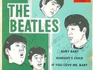 THE BEATLES “RUBY BABY” POLYDOR 1st PRESSING CARDBOARD P/S RARE MEXICAN 7” EP