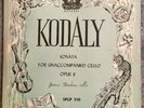 Janos Starker KODALY: Sonata for Cello Period LP SPLP 510 Orig Green Cover/label