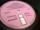 KING CRIMSON In the Court of the Crimson King 1969 LP UK Pink Island ILPS 9111