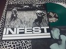 INFEST LP  SLAVE GREEN VINYL RARE PUNK KBD CROSSED OUT  HARDCORE MISFITS SPAZZ
