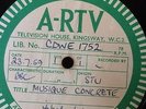 Musique Concrète **ACETATE** *LISTEN ON YOUTUBE* A-RTV 1959 LIB No.CDWE1752