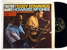 TEDDY EDWARDS & HOWARD McGHEE: TOGETHER AGAIN contemporary LP / STEREO DG EX