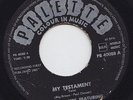 BIG BROWN & The GAMBLERS * My Testament * 1961 Jump BLUES R&B Rock'n'Roll 45