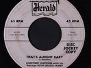 LIGHTNIN' HOPKINS: That's Alright Baby / Finally Met My Baby 45 (dj, slightly o