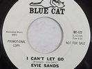 HEAR northern soul 45 EVIE SANDS I Can't Let Go BLUE CAT 122 promo
