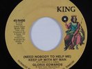 Crossover Soul 45 GLORIA EDWARDS Keep Up With My Man KING HEAR
