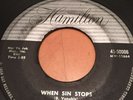 Rare ROCKABILLY 45 The NIGHTHAWKS on HAMILTON - When Sin Stops / Alla Your Love