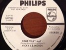 VICKY LEANDROS Come What May 45, Rare Promo, Phillips EX